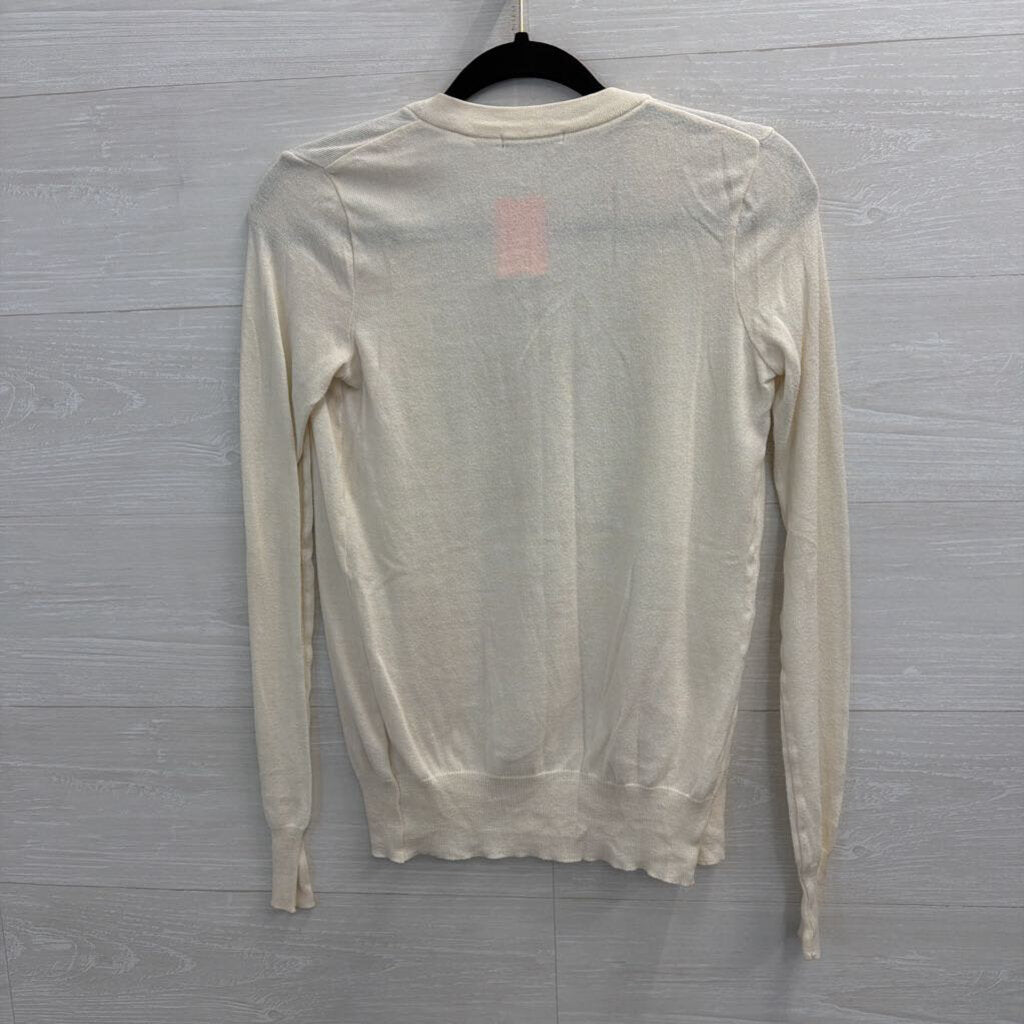 BDG White Lightweight Cardigan Sweater Small