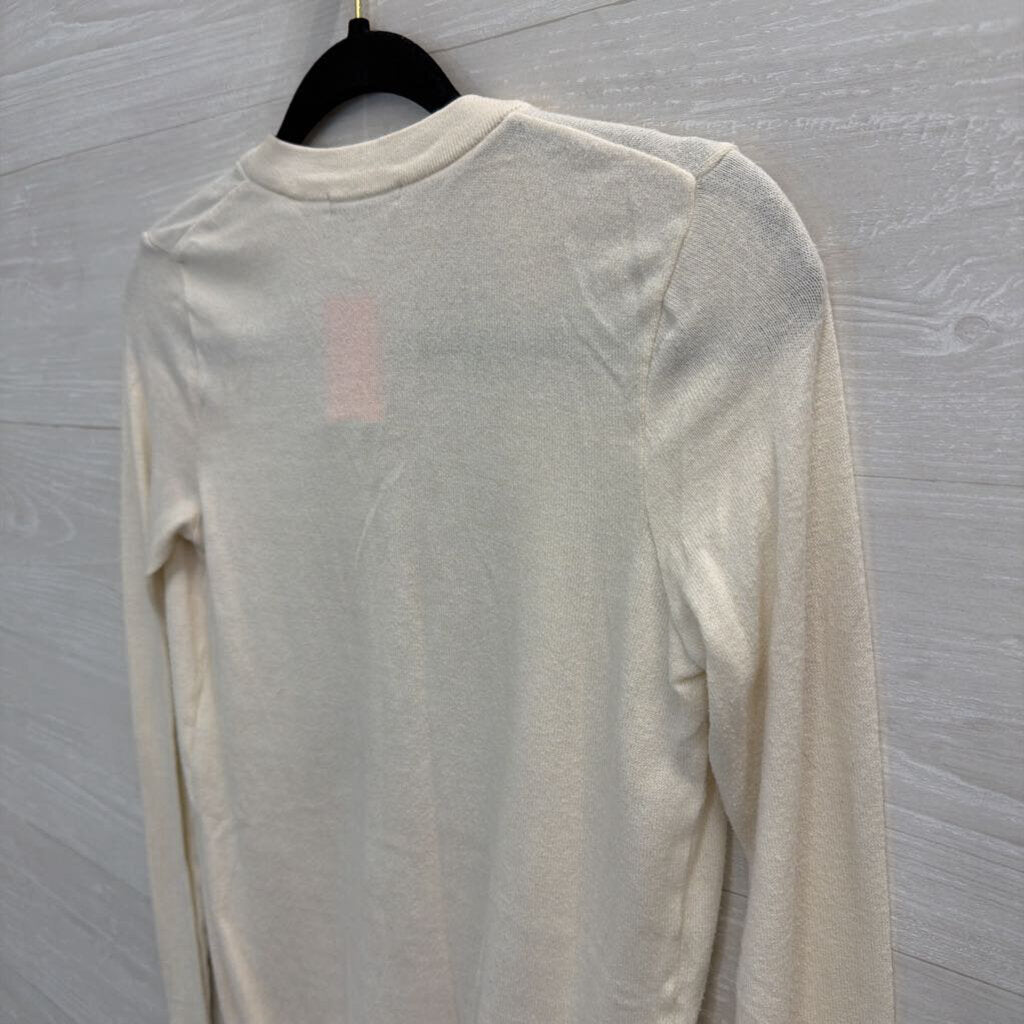 BDG White Lightweight Cardigan Sweater Small