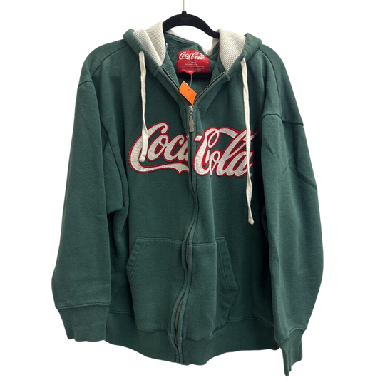 Coca Cola Green Zip Up Hoodie Extra Large