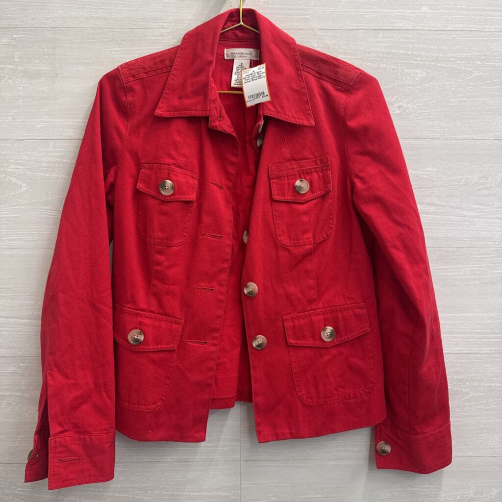 Issac Mizrahi Red Lightweight Jacket Small