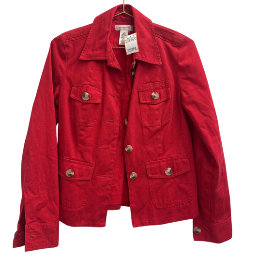 Issac Mizrahi Red Lightweight Jacket Small