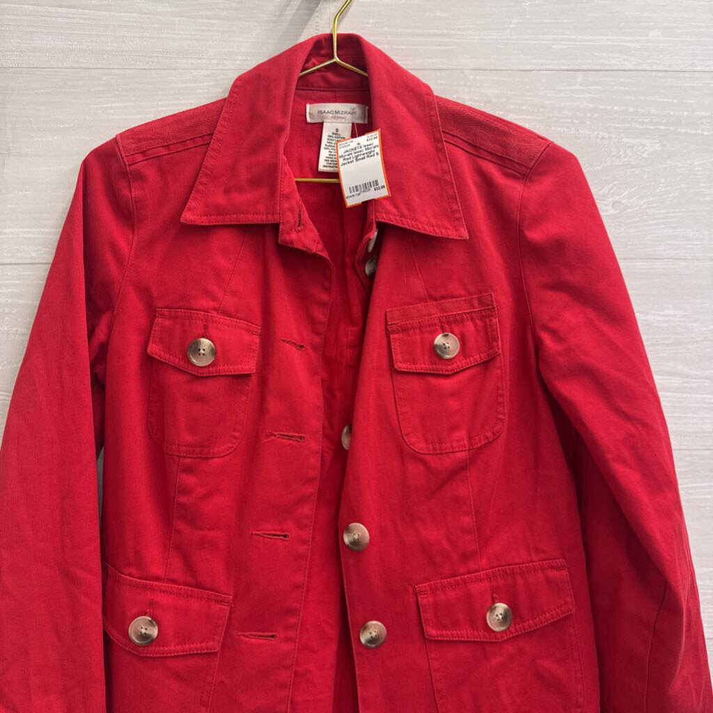 Issac Mizrahi Red Lightweight Jacket Small