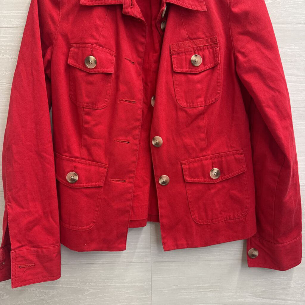 Issac Mizrahi Red Lightweight Jacket Small