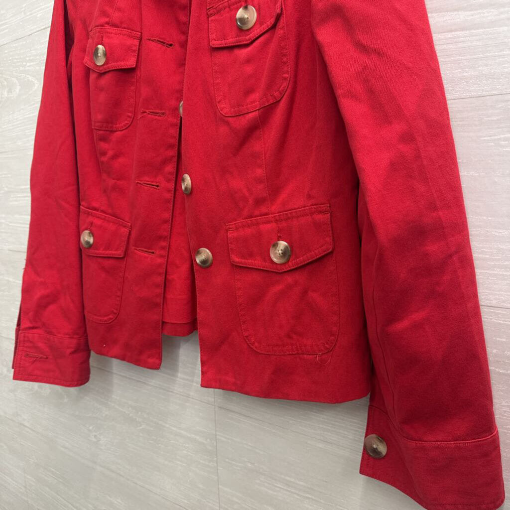 Issac Mizrahi Red Lightweight Jacket Small