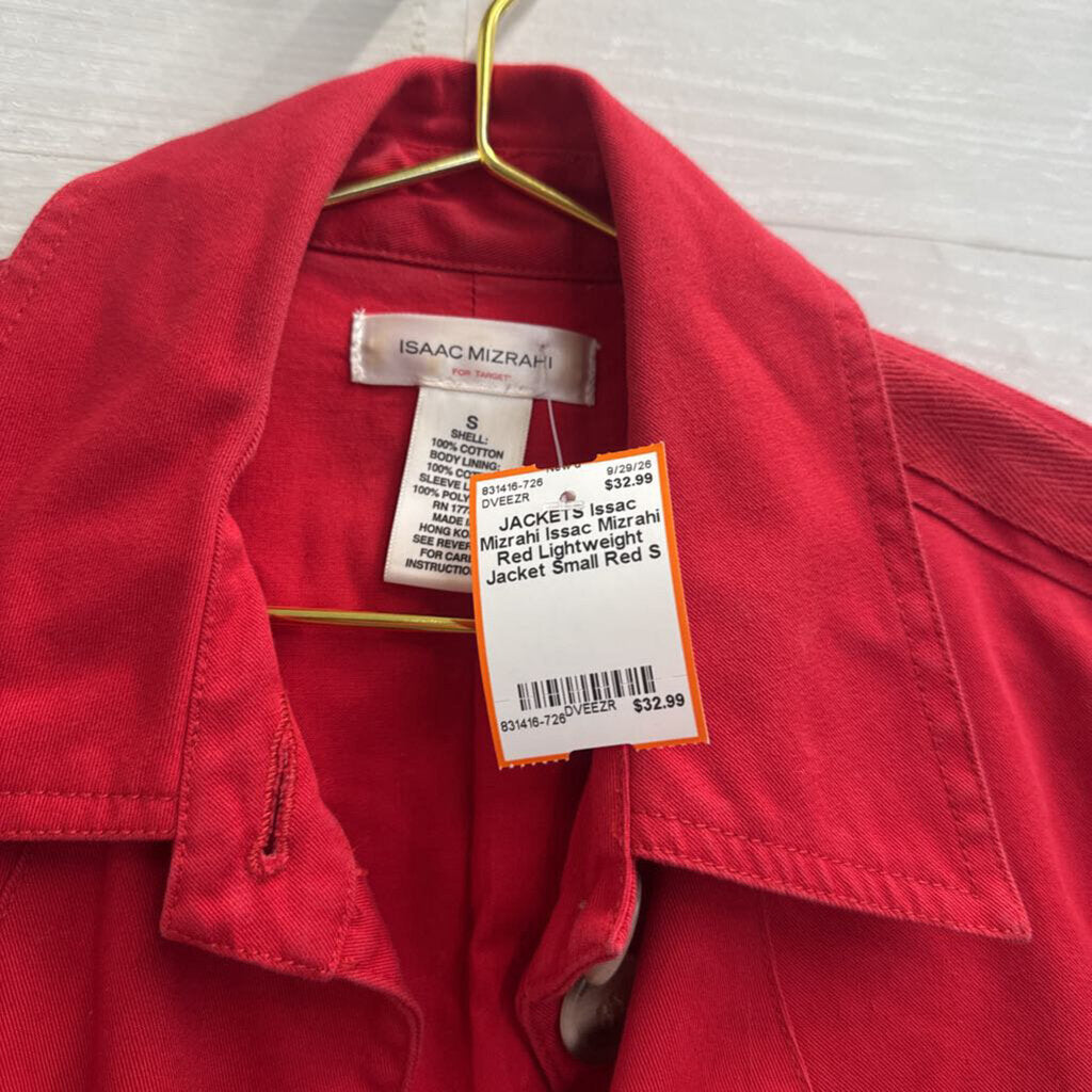 Issac Mizrahi Red Lightweight Jacket Small