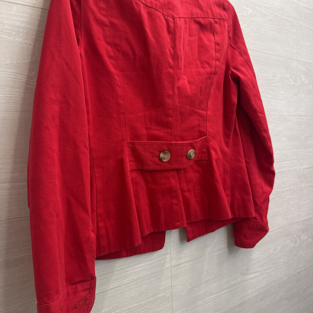 Issac Mizrahi Red Lightweight Jacket Small