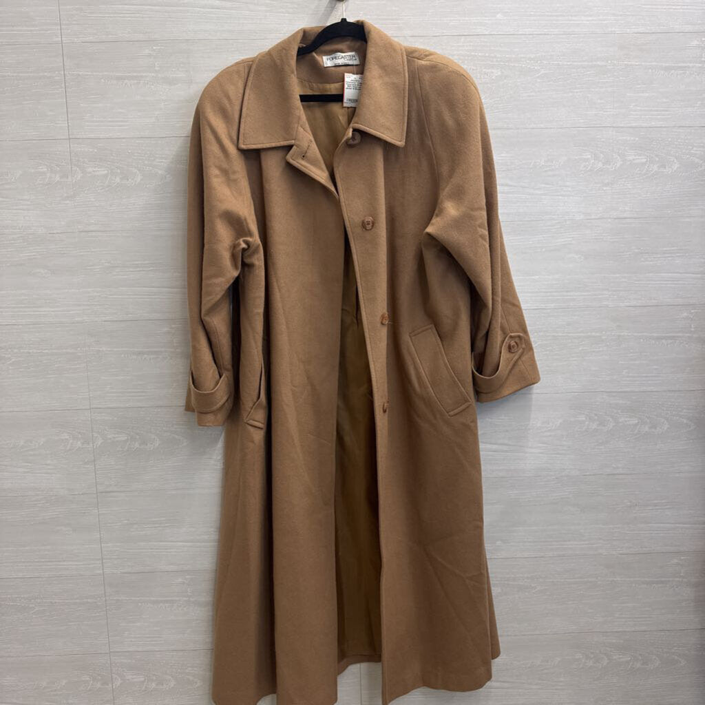 Vintage Forecaster Brown 100% Wool Long Jacket 16
