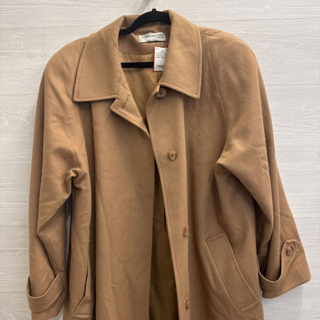 Vintage Forecaster Brown 100% Wool Long Jacket 16