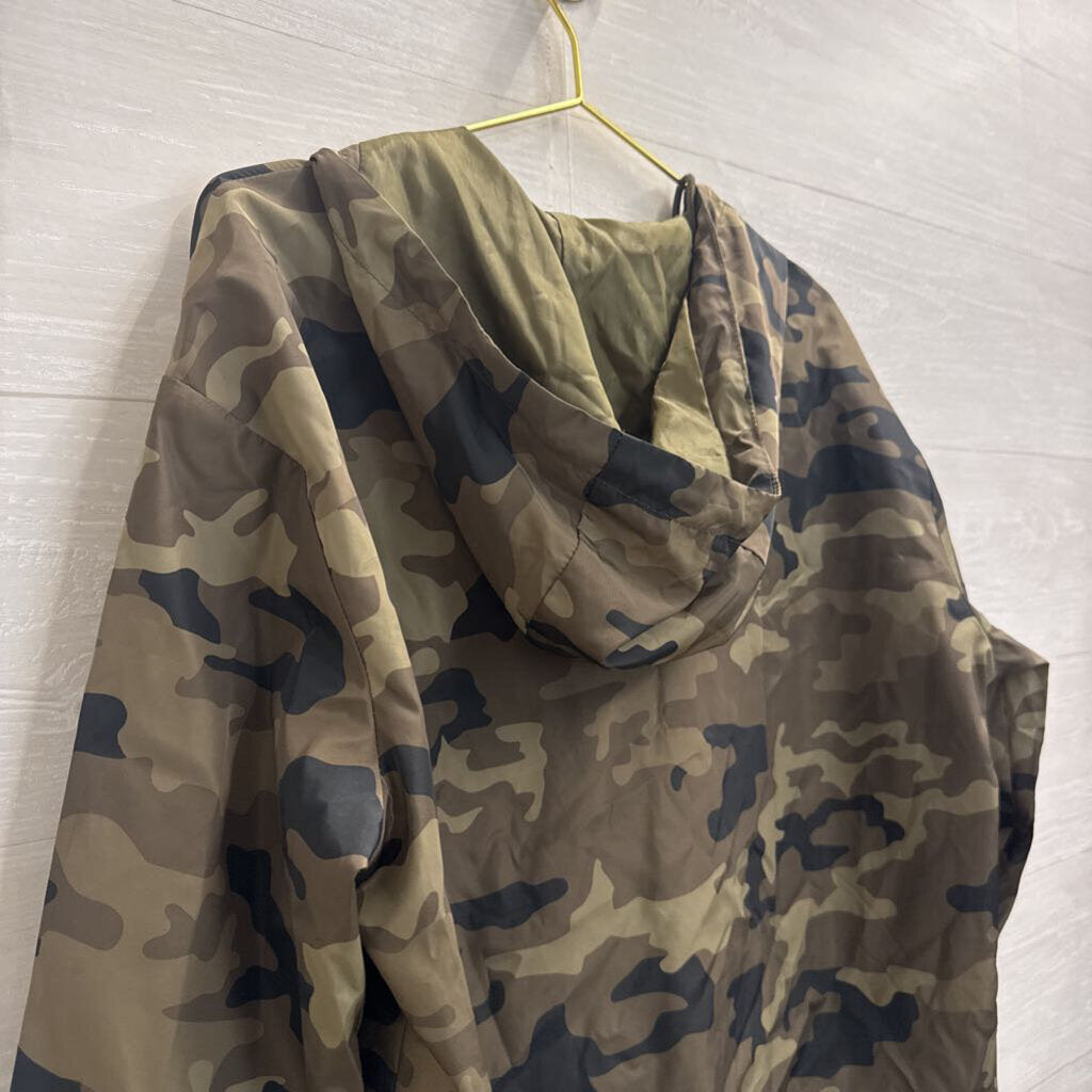 Ashley Green Camo Hooded Zip Up Lightweight Jacket Extra Large