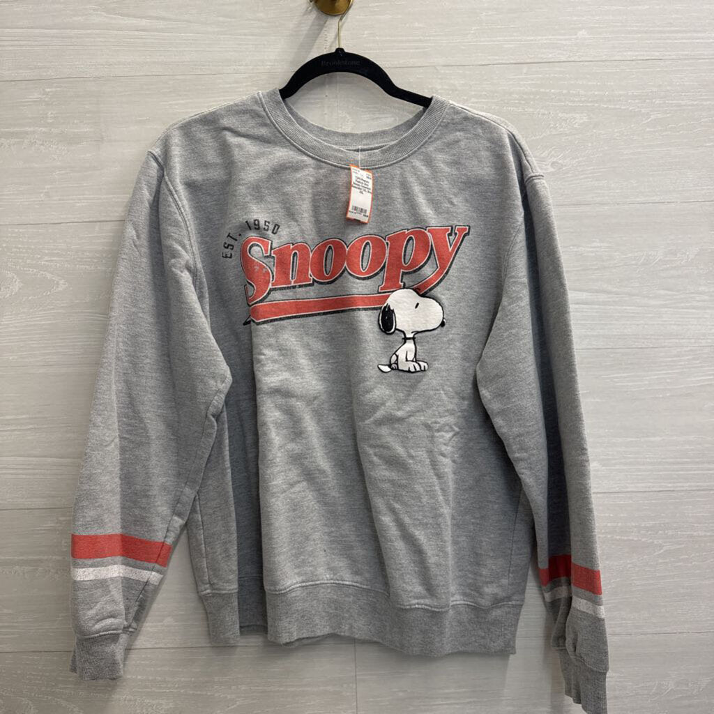Peanuts Grey Snoopy Crewneck Sweatshirt XXL