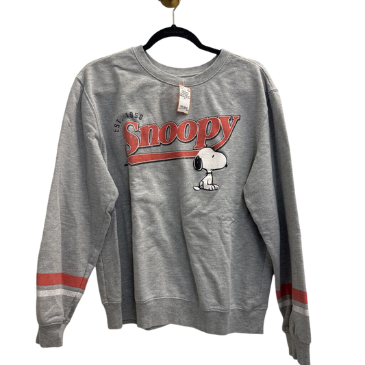 Peanuts Grey Snoopy Crewneck Sweatshirt XXL