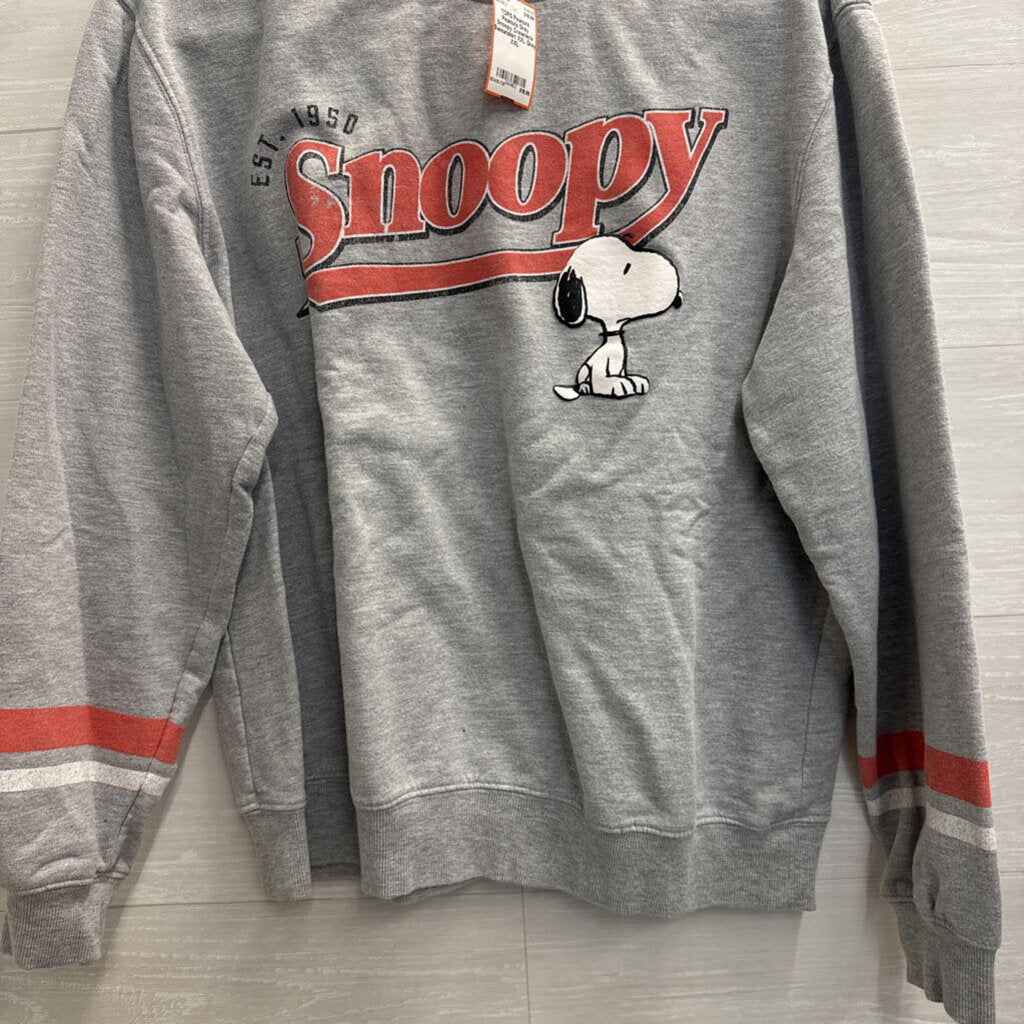 Peanuts Grey Snoopy Crewneck Sweatshirt XXL