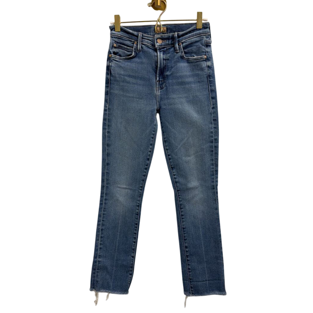 Mother Light Wash The Rascal Ankle Fray Jeans 25