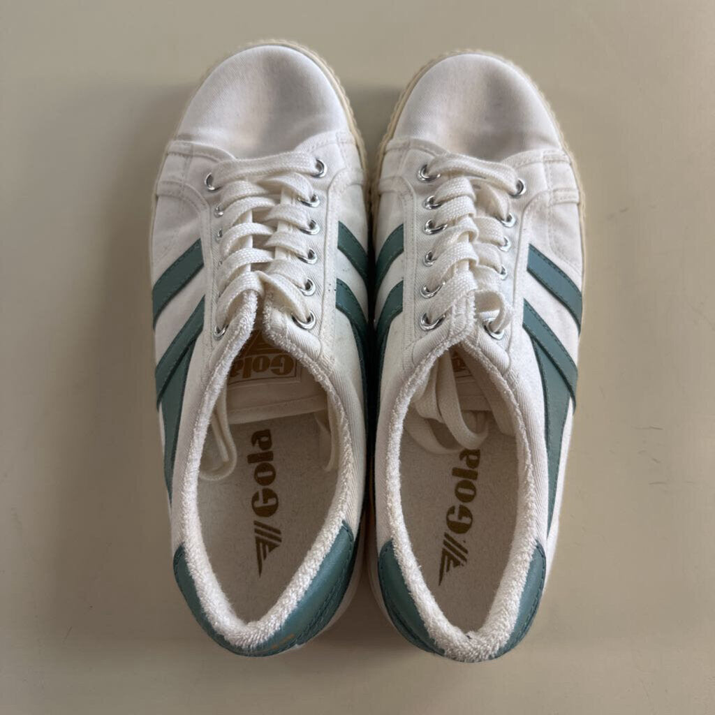 Gola White/ Green Classic Sneakers 8
