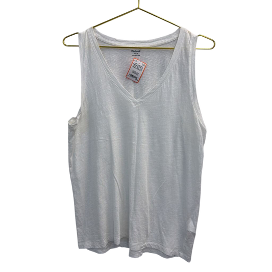 Madewell White V Neck Tank Top Medium