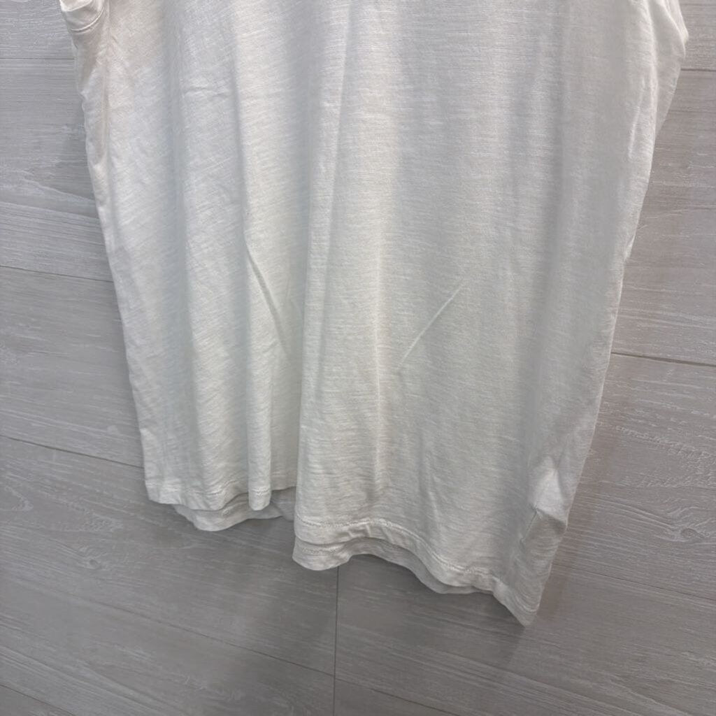 Madewell White V Neck Tank Top Medium