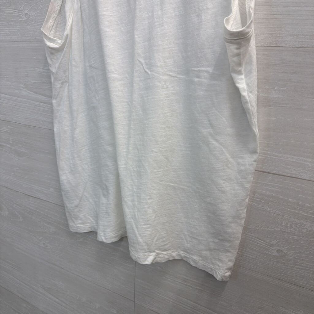 Madewell White V Neck Tank Top Medium