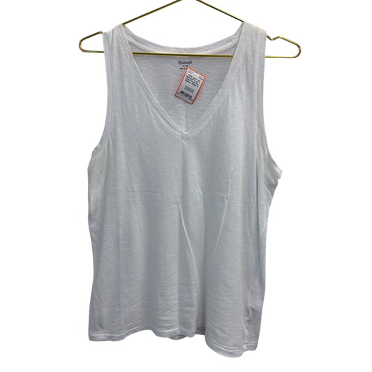 Madewell White V Neck Tank Top Medium