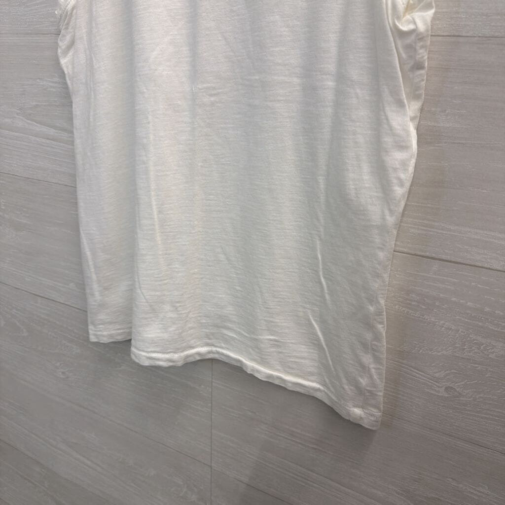 Madewell White V Neck Tank Top Medium