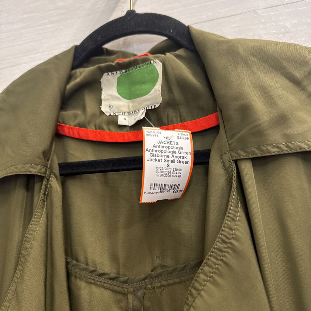 Anthropologie Green Gisborne Anorak Jacket Small