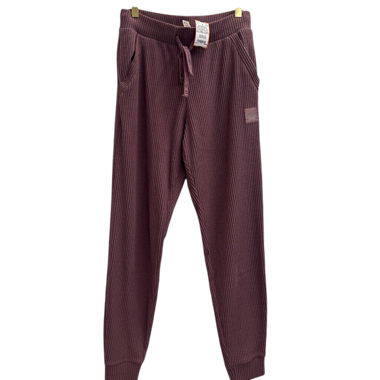 Alo Purple Ribbed Pull On Jogger Lounge Pants Small