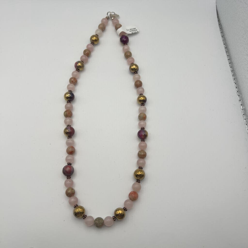 Rose Quartz Beaded Necklace