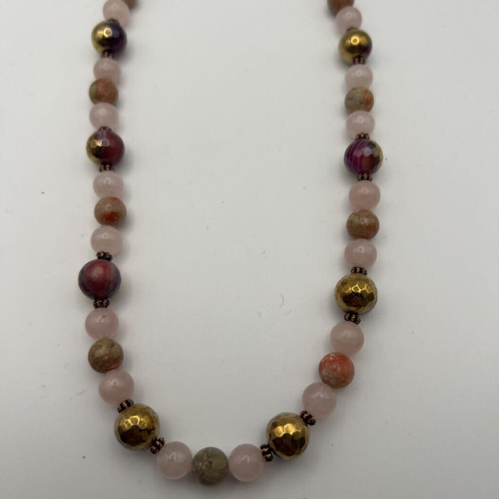 Rose Quartz Beaded Necklace
