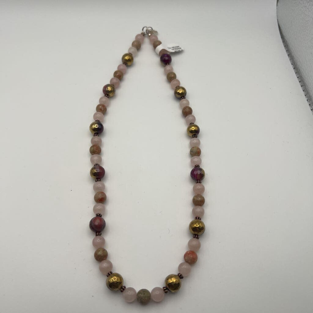 Rose Quartz Beaded Necklace