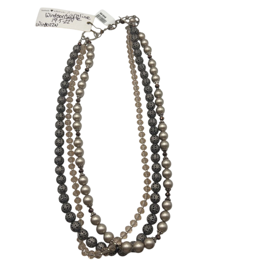 Anne Vaughan Silver Layered Strand Necklace