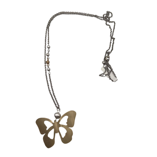 Silver Butterfly Pendant Necklace
