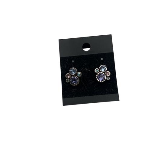 Brighton SIlver/ Multi Stone Stud Earrings