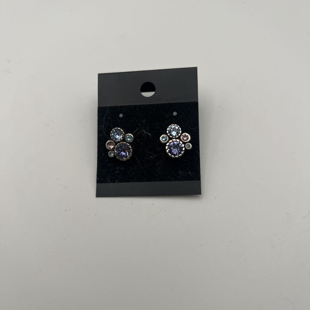 Brighton SIlver/ Multi Stone Stud Earrings