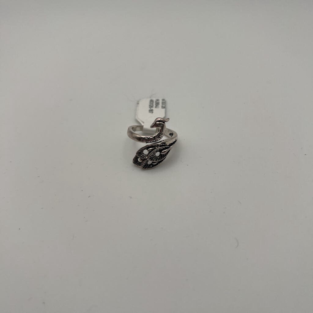 Silver Peacock Ring