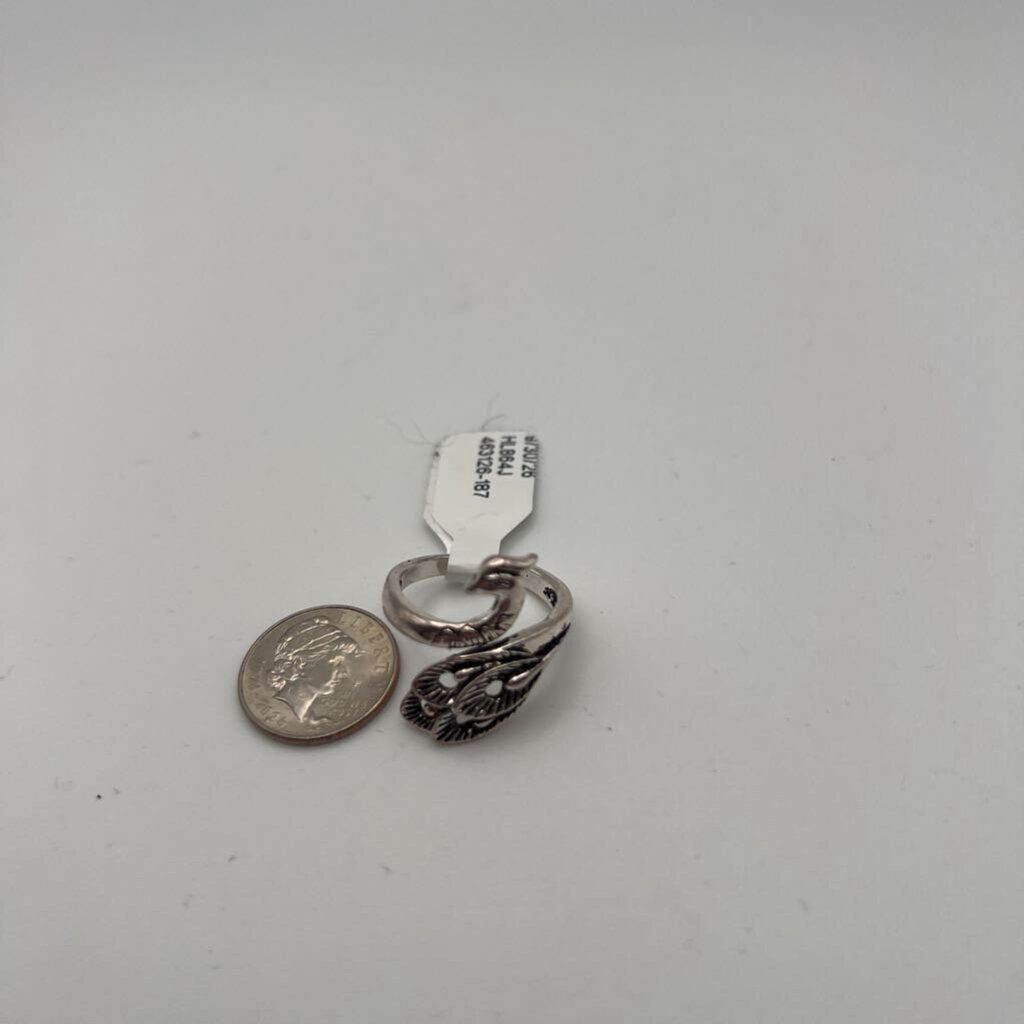 Silver Peacock Ring