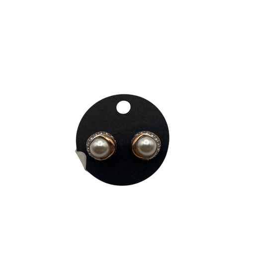 Rhinestone Pearl Stud Earrings