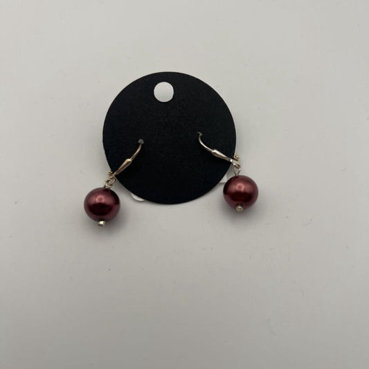 Silver/ Purple Drop Earrings