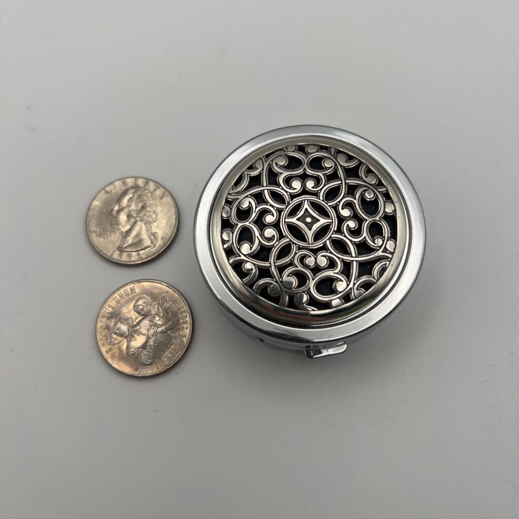 Brighton Silver Swirl Small Pill Box