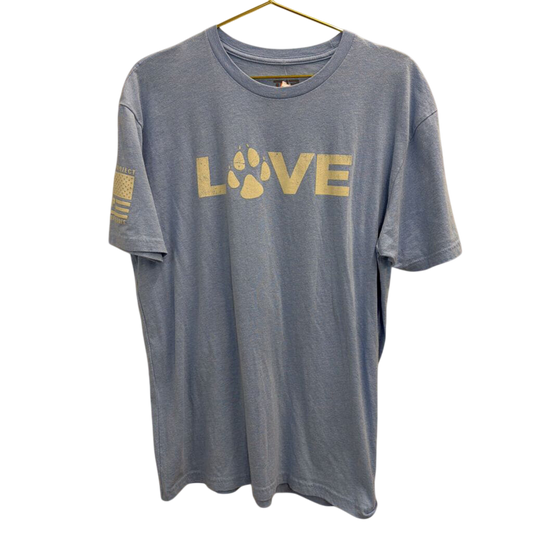 TVP Blue/ White Life Is Better With A Dog Short Sleeve Graphic Tee Extra Large