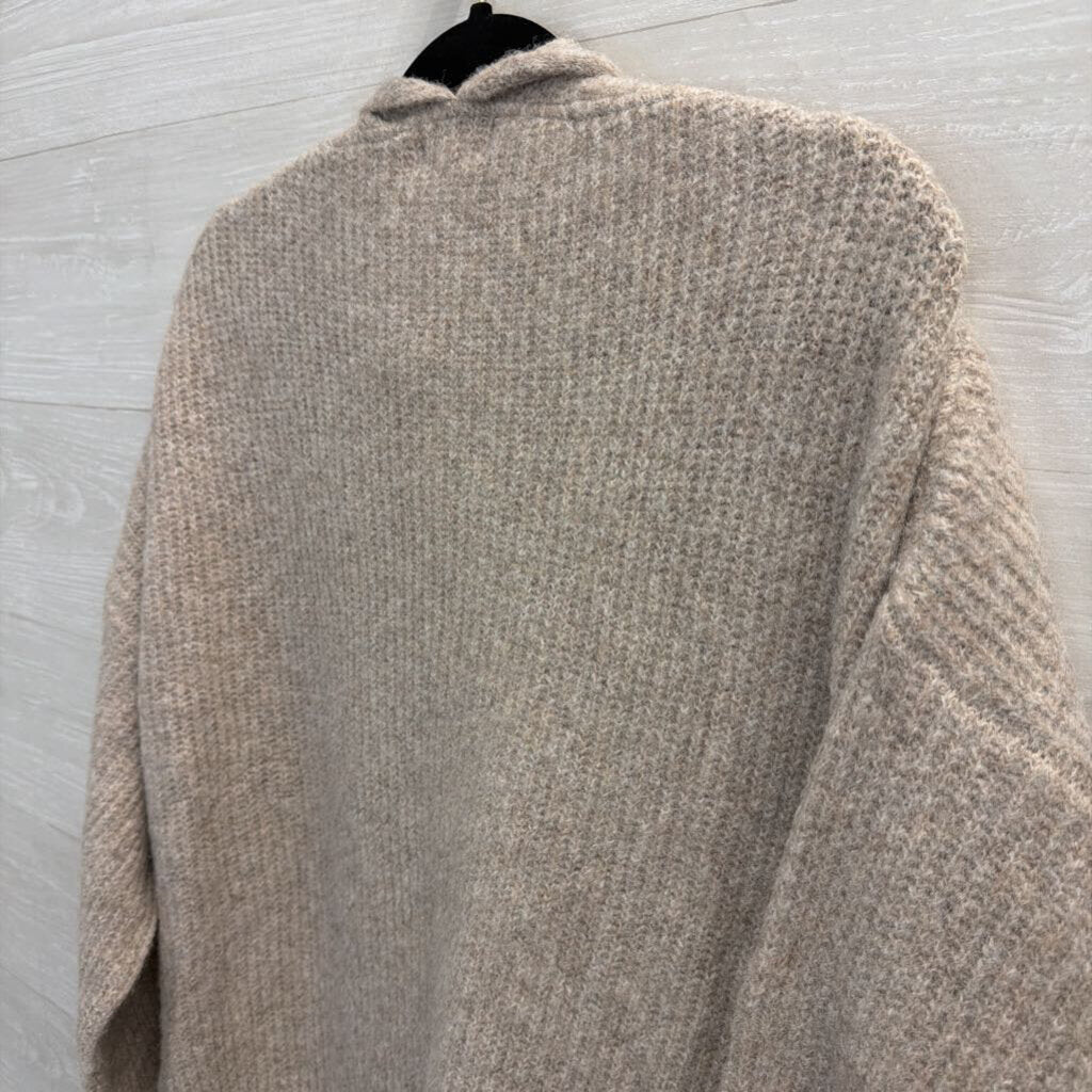 Umgee Soft Grey Open Front Sweater 1XL