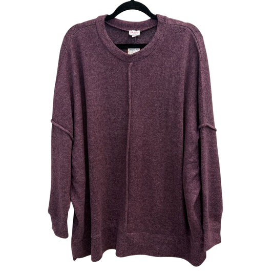 MoCo Soft Purple Long Sleeve Sweater Top 1X/ 2X