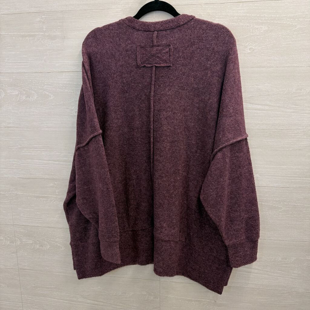 MoCo Soft Purple Long Sleeve Sweater Top 1X/ 2X