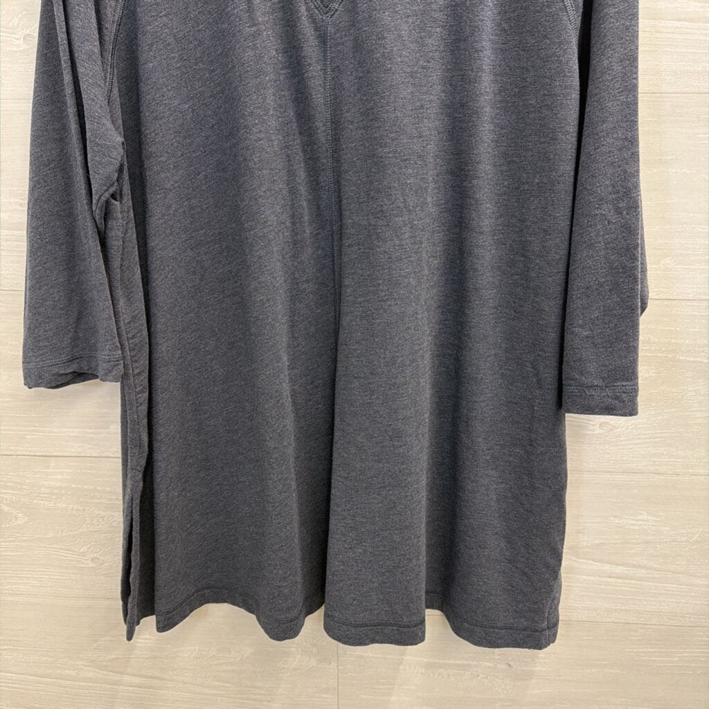 Pure Jill Blue Soft Long Sleeve V Neck Top 2X