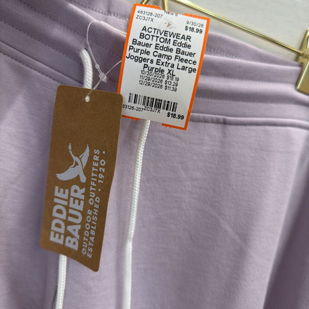 Eddie Bauer Purple Camp Fleece Joggers Extra Large