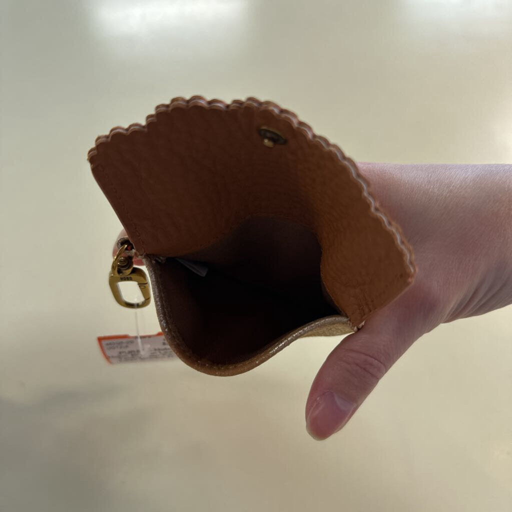 Hobo Brown Leather Tabby Flap Card Case