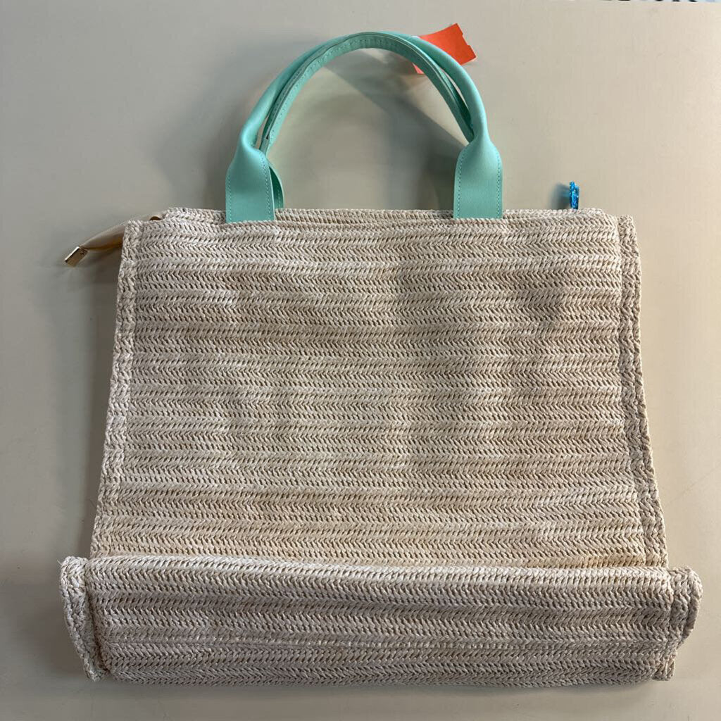 Comfy Lux Biege/ Mint Patterned Tote Purse