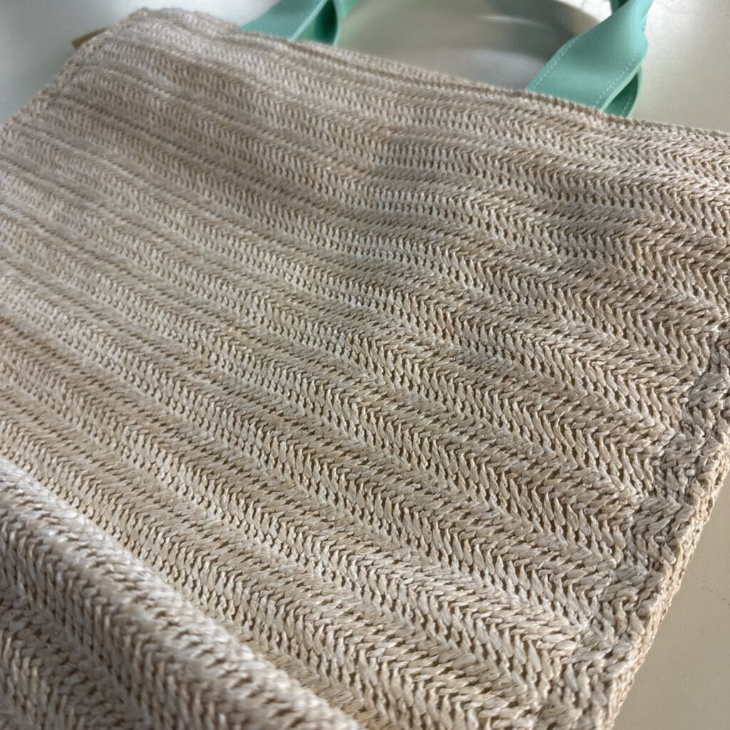 Comfy Lux Biege/ Mint Patterned Tote Purse