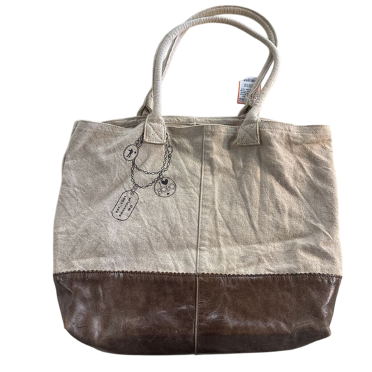 Hobo Beige/ Brown Annapolis Shopper Canvas Tote Purse