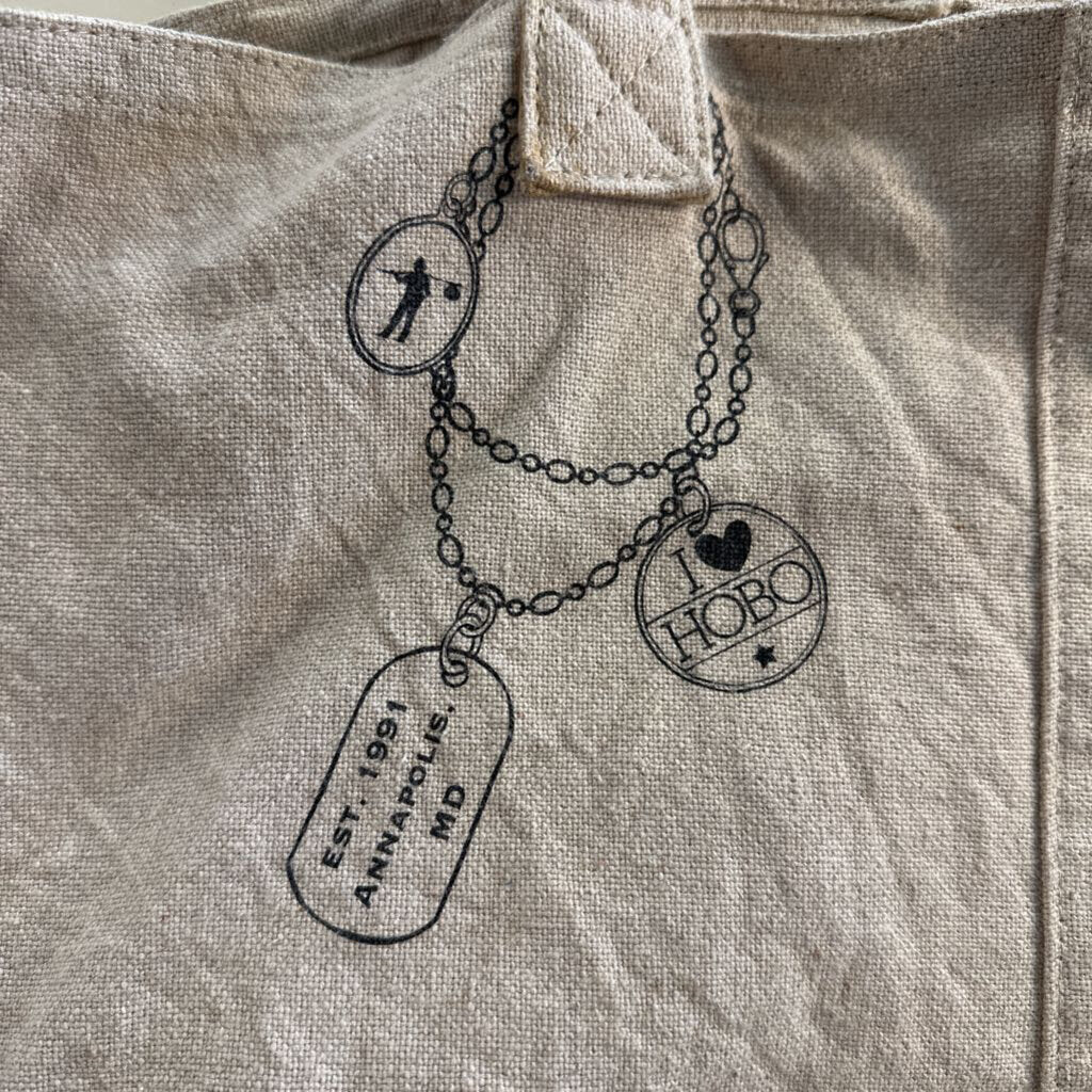 Hobo Beige/ Brown Annapolis Shopper Canvas Tote Purse