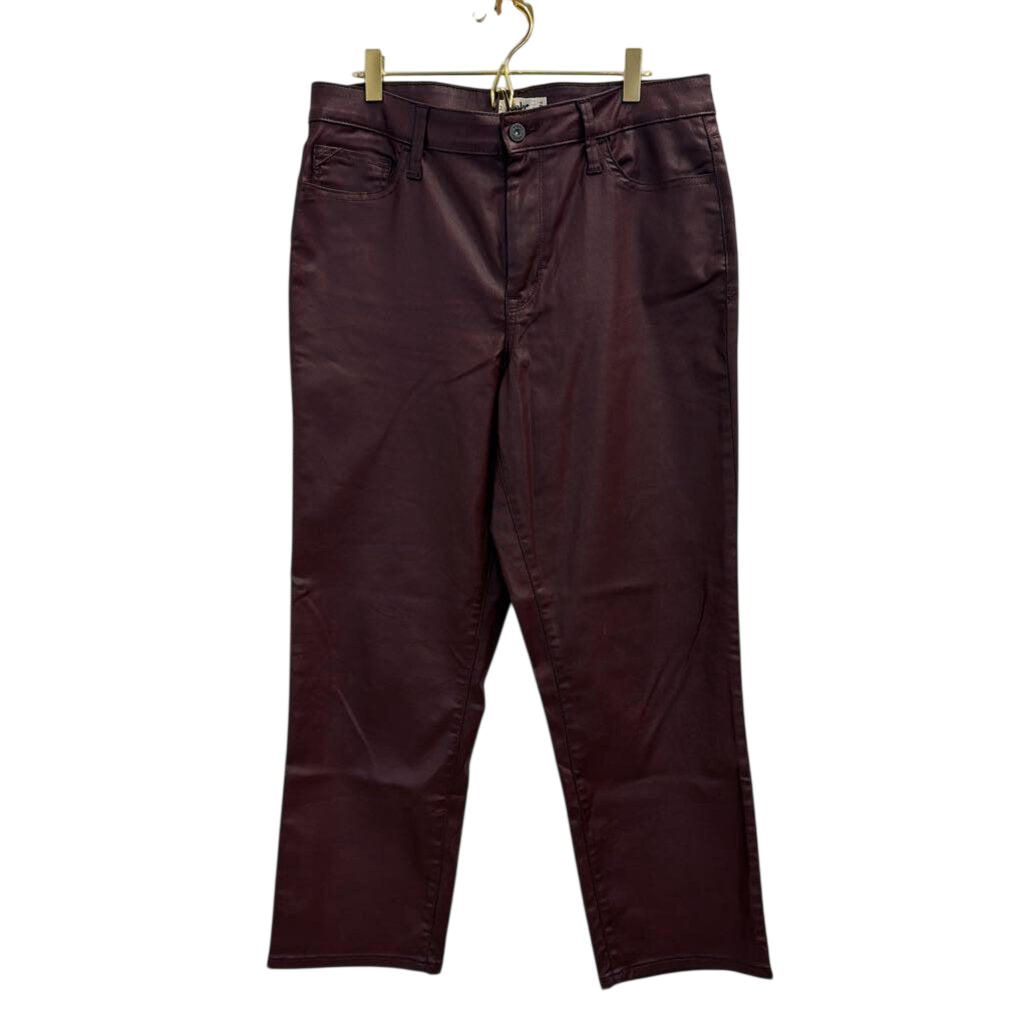 Edgely Burgundy Coated Denim Pants 14