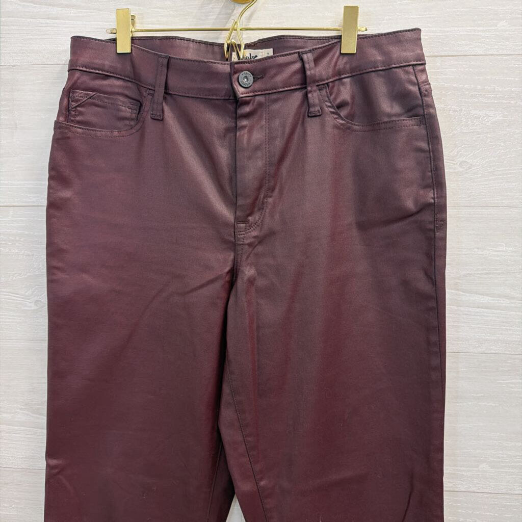 Edgely Burgundy Coated Denim Pants 14